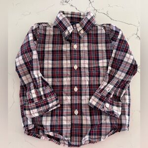 Janie and Jack Plaid Button Down Shirt